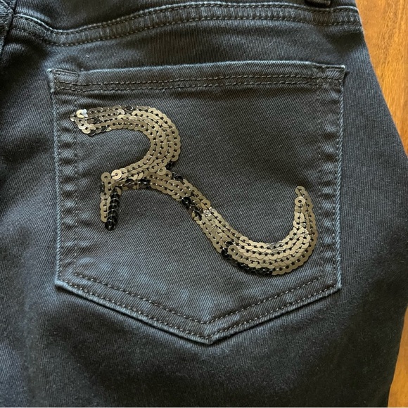 Rock & Republic Kasandra Black Embellished Bootcut Jeans size 10 M - Picture 12 of 14